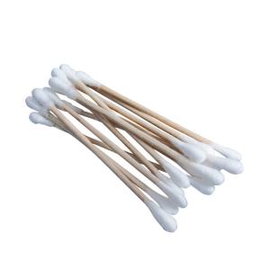 China Pure Cotton 120mm Medical Cotton Swabs Wooden Stick wholesale