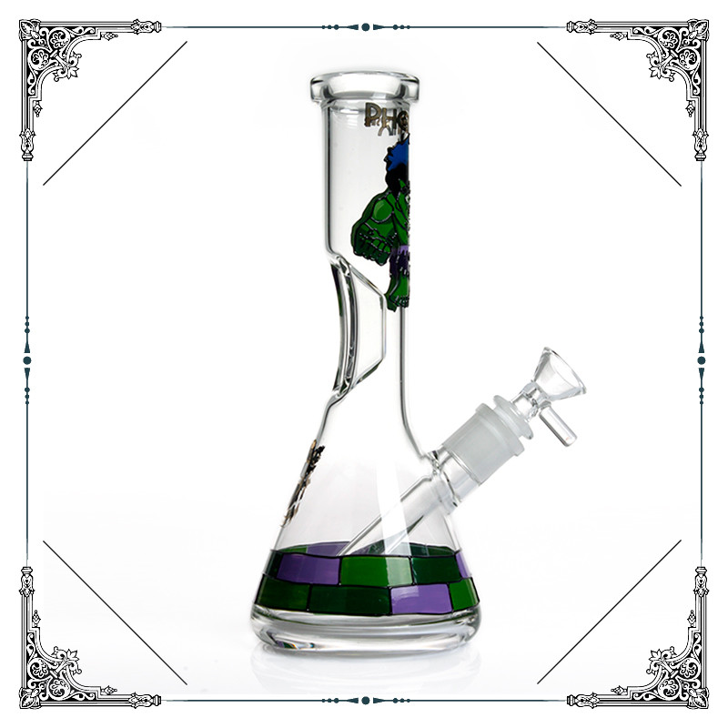 The Hulk Glass Smoking Water Pipe Beaker Bong Ingot Ice Catcher Bongs Hookah pipes