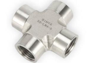 China Duplex 3/4 Bsp Thread Stainless Steel 316 Pipe Fittings Cross wholesale