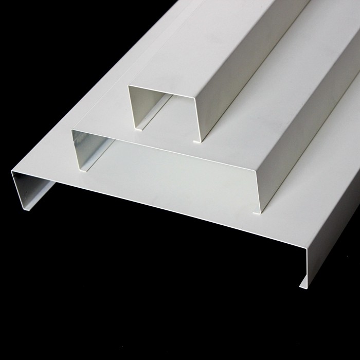 Powder Coated U15, U85, U135 Aluminum Strip Suspension Ceiling For Shopping Mall