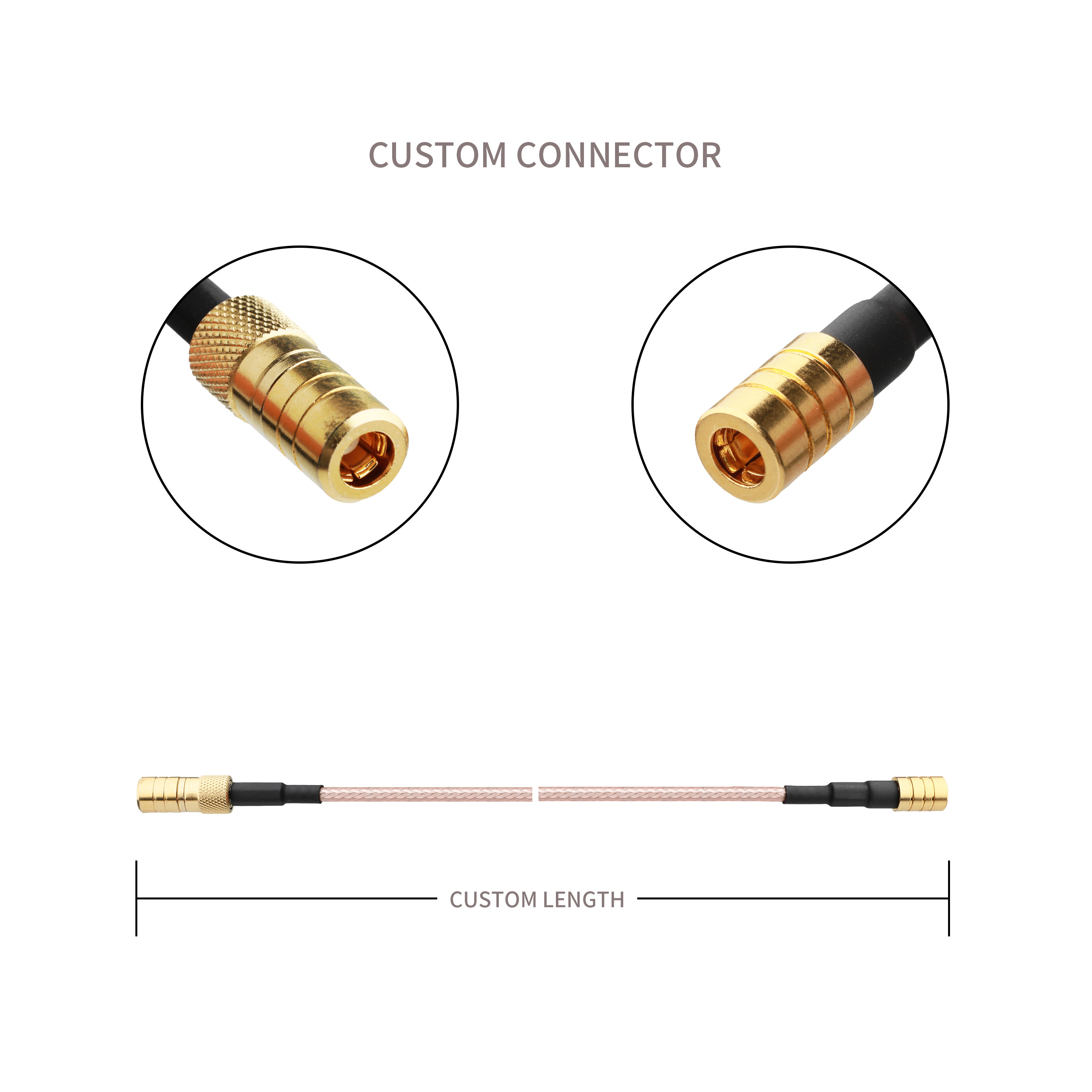 Smb-75 750hm To Smb 50ohm Low Loss Rf Coaxial Cable 75 Ohm