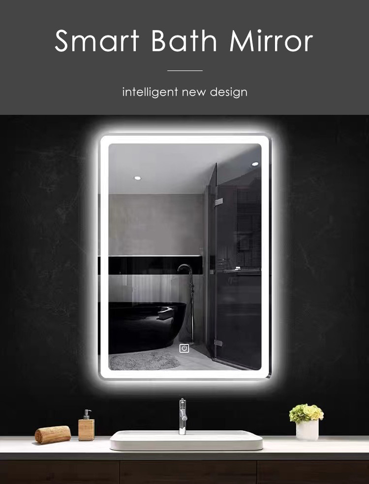 Waterproof Bathroom Hardware Sets , Anti Fog Smart LED Bathroom Mirror Dimmer