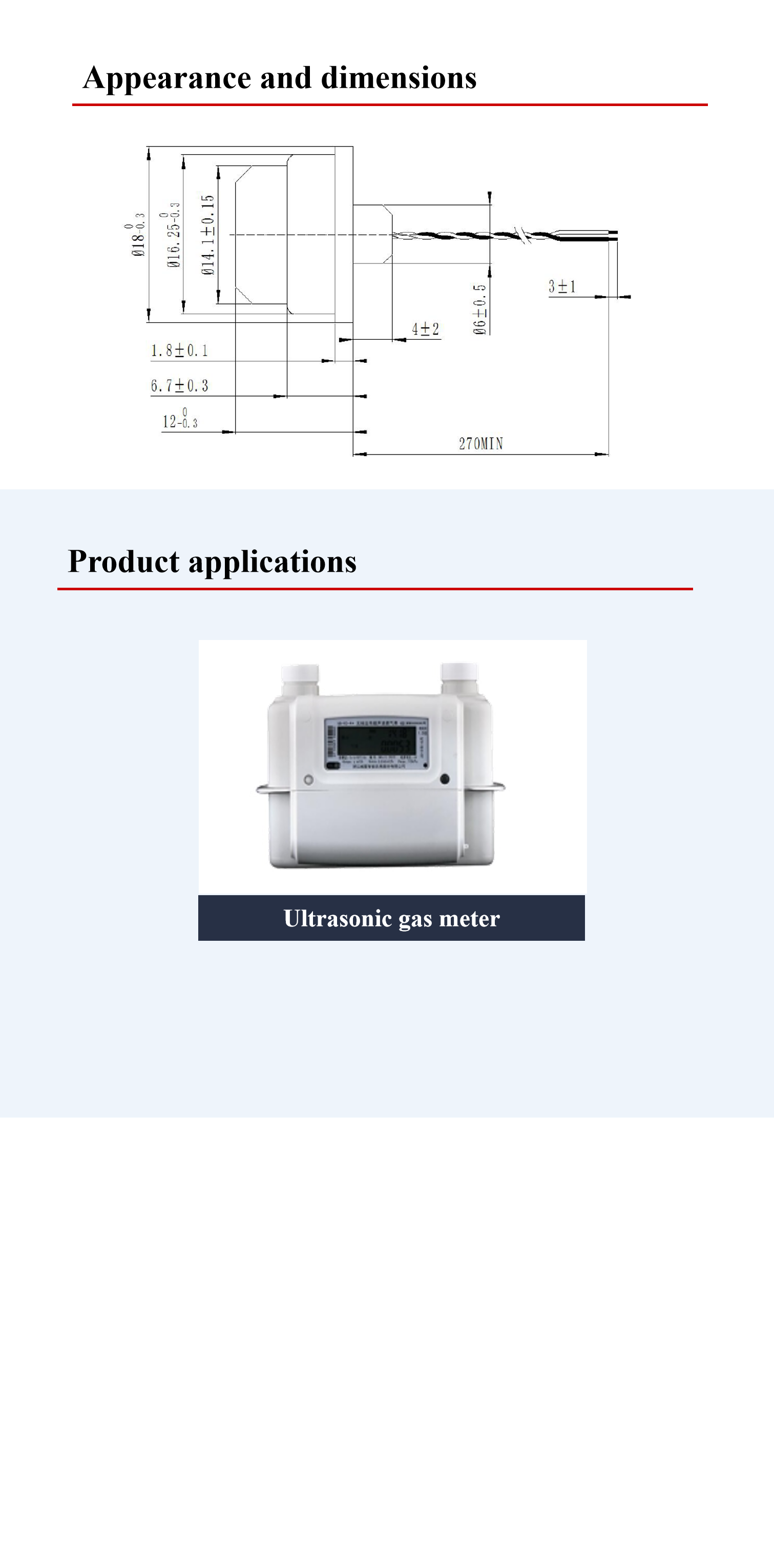200KHz Ultrasonic Gas Flow Transducer Pipe Segment Type For Gas Meter Sensor