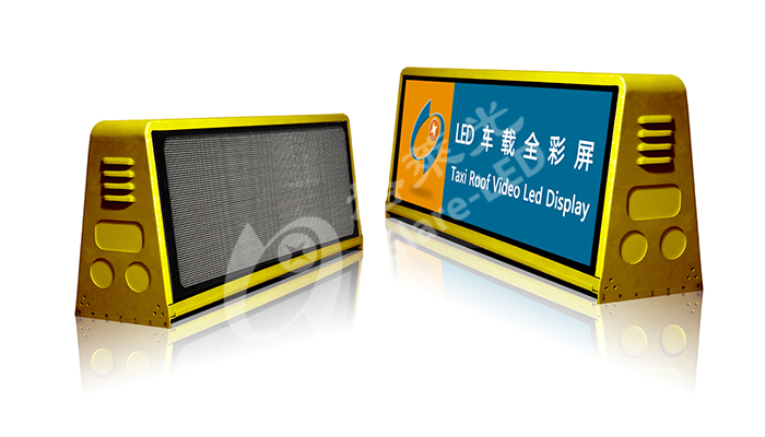 4G Car Vehicle Double Display Taxi Roof LED Display Advertising Signs P5 Led Module Screen