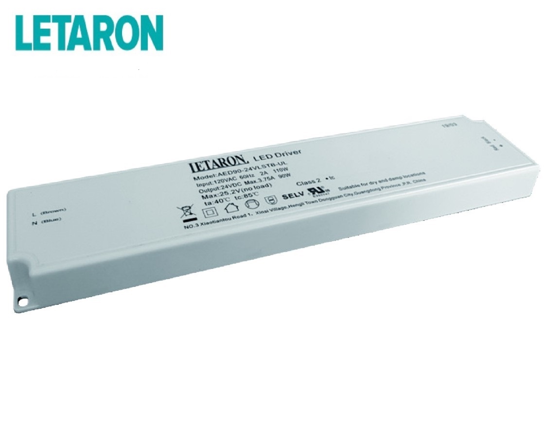 Letaron Ultra Thin Switching Led Driver , 90 Watt Led Driver For Cabinet Lighting