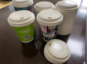 China Environmental Friendly Paper Cup Cover Making Machine AC380V 50HZ wholesale