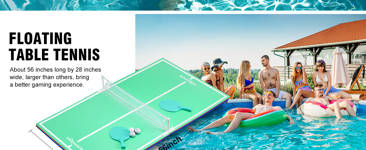 Green Packge 2/ctn Floating Pingpong Table Tray for Water Sport Water Table Tennis