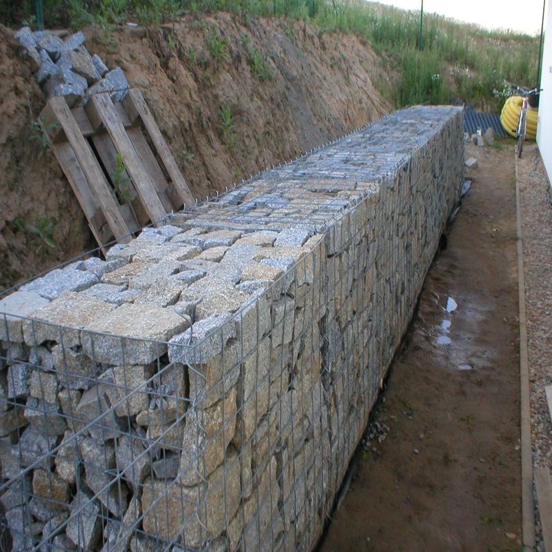 Marine and Seawall Protection Galvanized 2x1x1m Gabion Wall Basket Mattress Cage 60x80mm