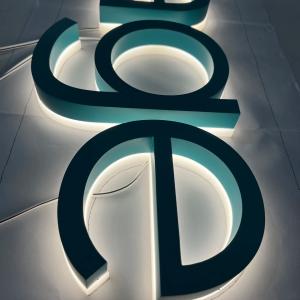 China Customized Size LED Metal Channel Letters Backlit Sign for Custom Outdoor Advertising wholesale