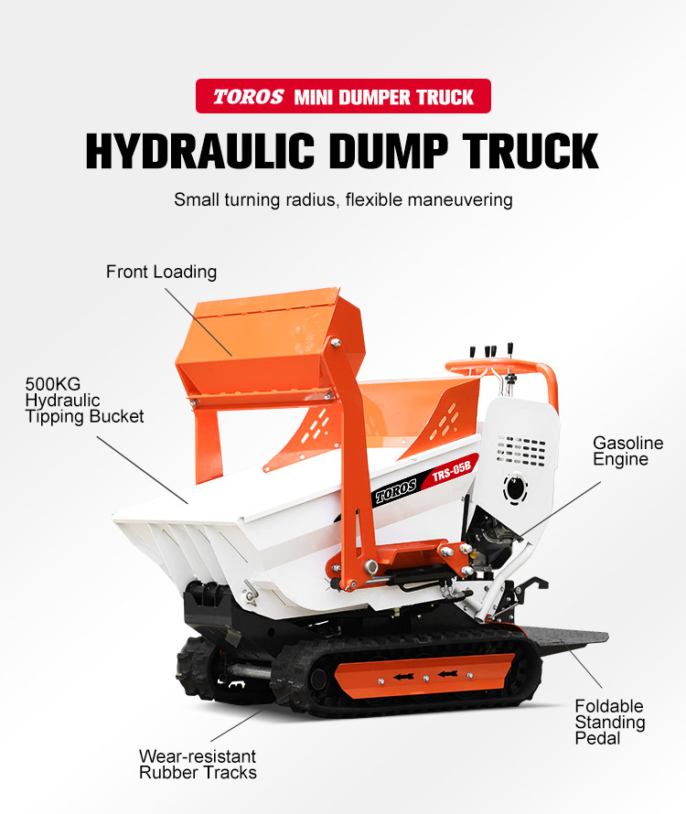 10-20t Stand Behind Tracked Mini Dumper For Construction And Mining