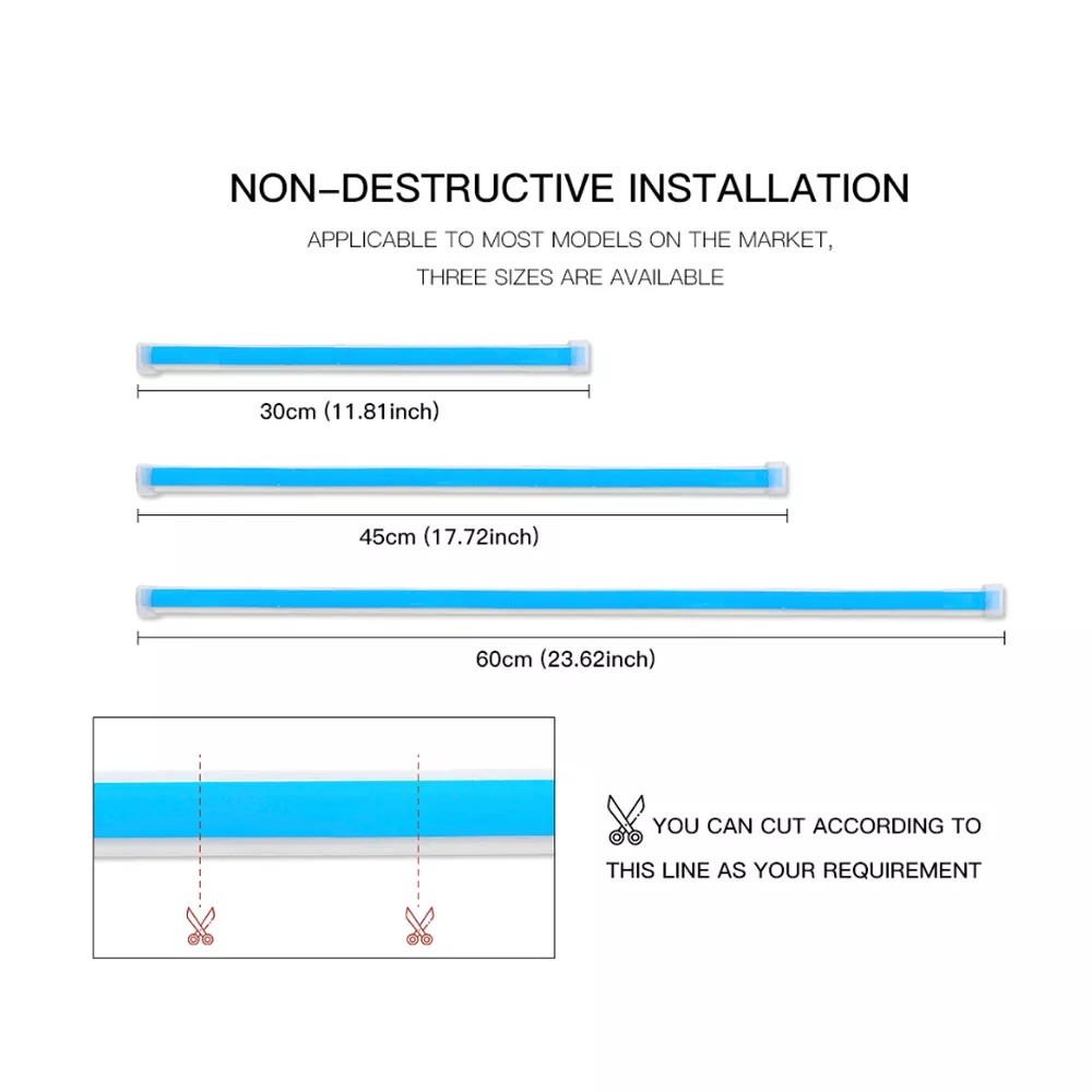Flowing Bar Silicone Drl Daytime Running Lights 45CM 17.7" White Amber Flexible LED Tube Strip