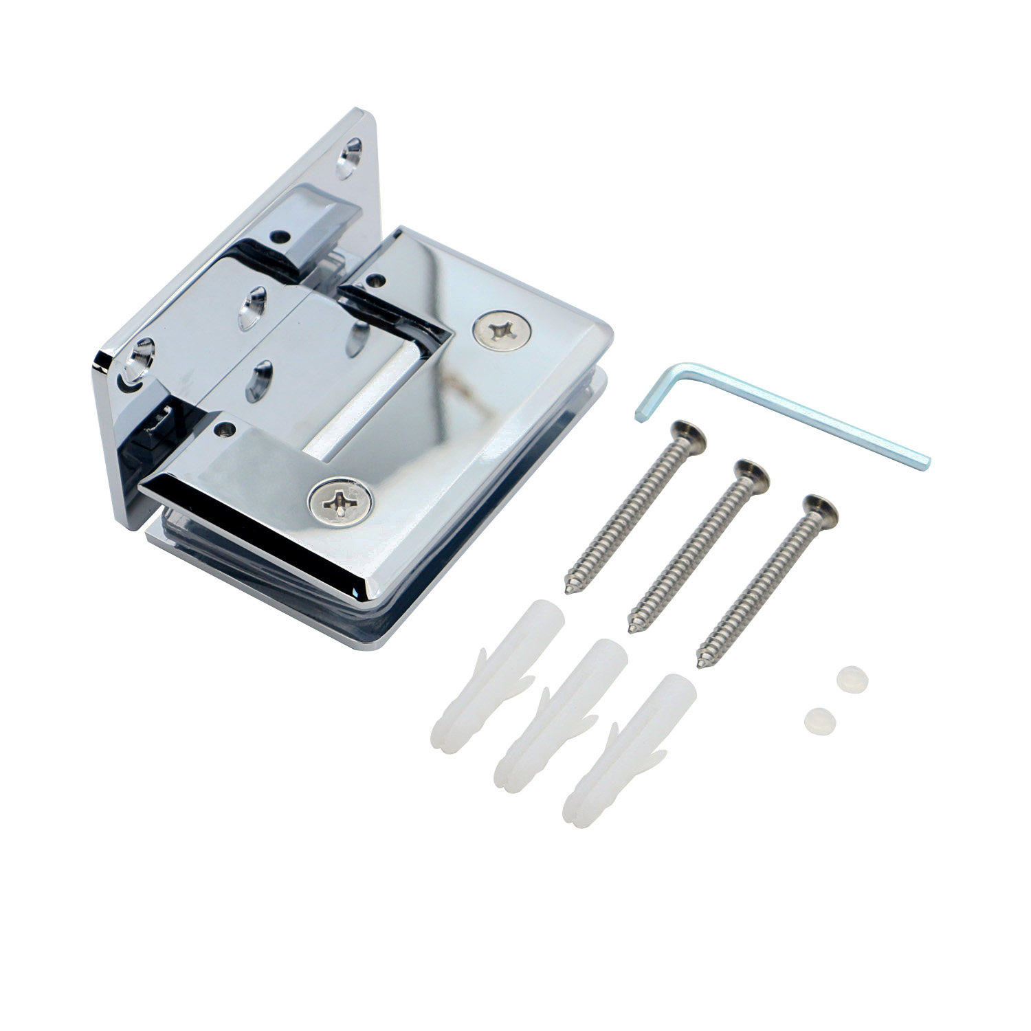 8-12 mm Toughened Glass Shower Door Hinge in Solid Brass Material for Hotel Bathroom