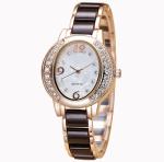 OEM fashion wrist watch with ceramic watch band, ladies' quartz watch ,Ladies