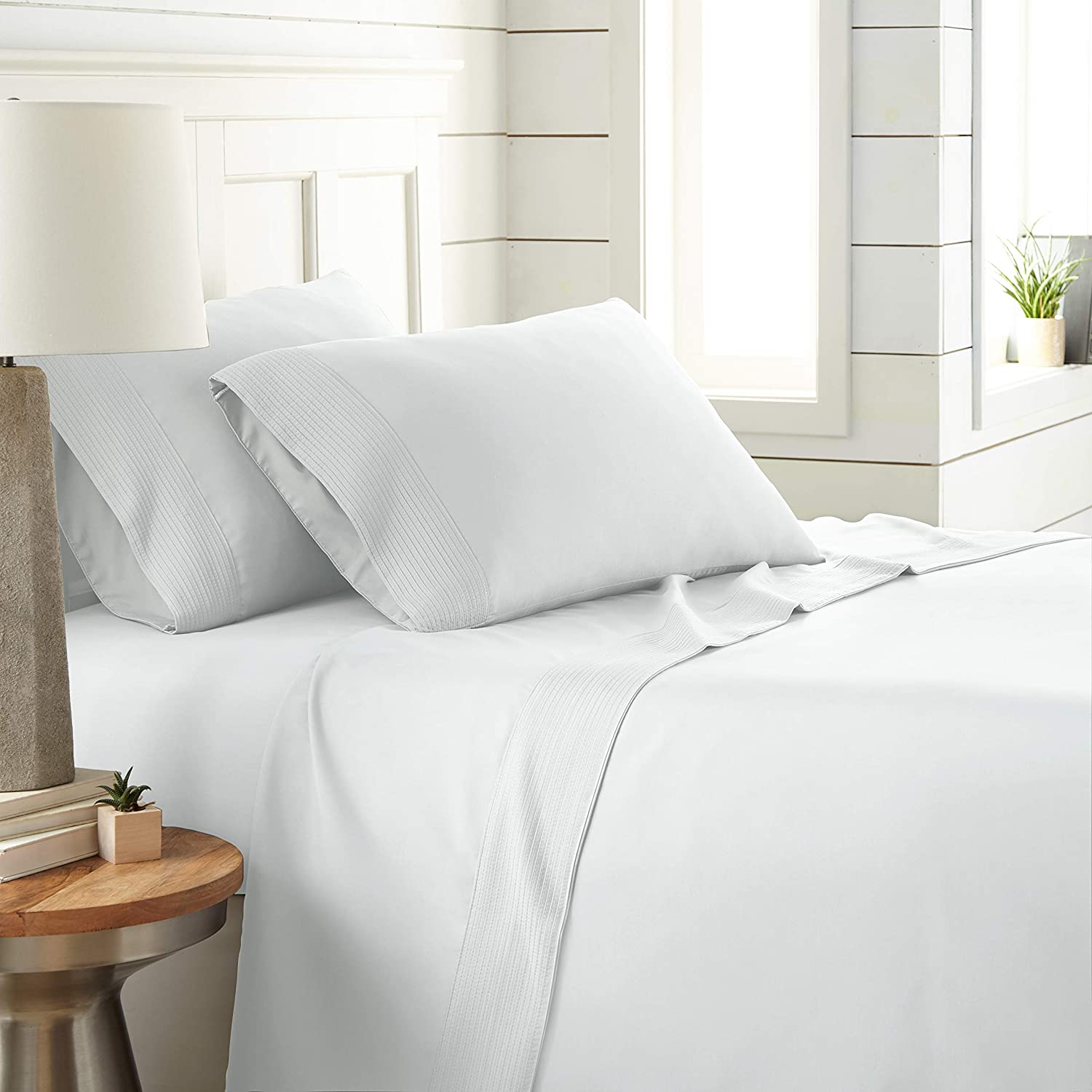 Luxury European and American Style 1-2KG Soft Brushed Microfiber 4 Piece Bed Sheets