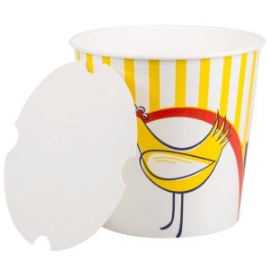 China Eco Friendly Paper Chicken Bucket With PE / PLA Coating Prevents Oil Leaks on sale