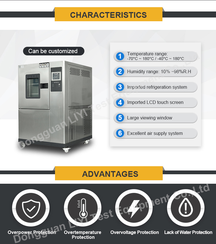 LIYI Contanst Low Temperature Machine High Stability Factory Supplier Climate Chamber With Humidity Control