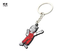 China Perfused Human Shape Zinc Alloy Keyring With Black Nickel Finishing wholesale