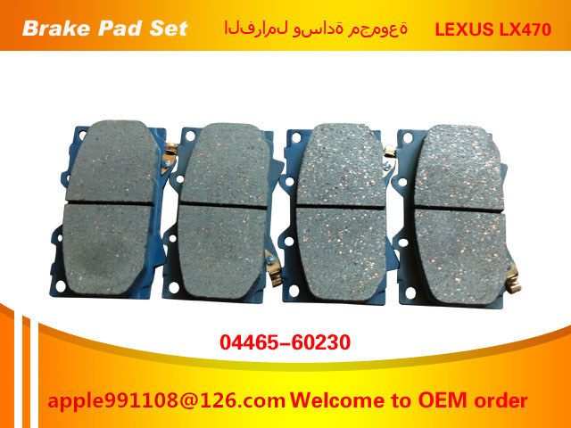 Semi Metallic Car Brake Pads Size Standard For Toyota LX470 04465-60320
