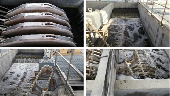 12 Pcs 1.45M2 Rotary Disc Filter 2000MM Screw Press Dewatering Machine