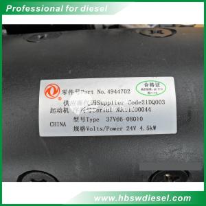 China Cummins 6BT Engine Parts 24 Voltage 4.5KW Starter 4944702 High Efficiency wholesale