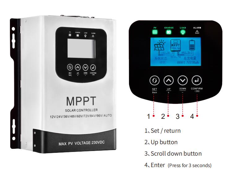 24 Volt 48 Volt 60 Amp Solar Charge Controller For Off Grid Solar Power System