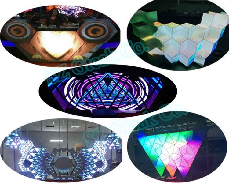 3D effect full color led dj booth