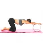 TPE Yoga Roller Wheel Fitness Pilates Circle Waist Shape Gym Workout Back