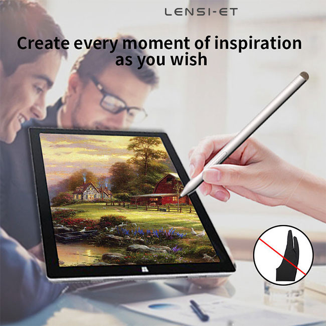 Active Black White Stylus Pen Long Working Time Palm Rejection