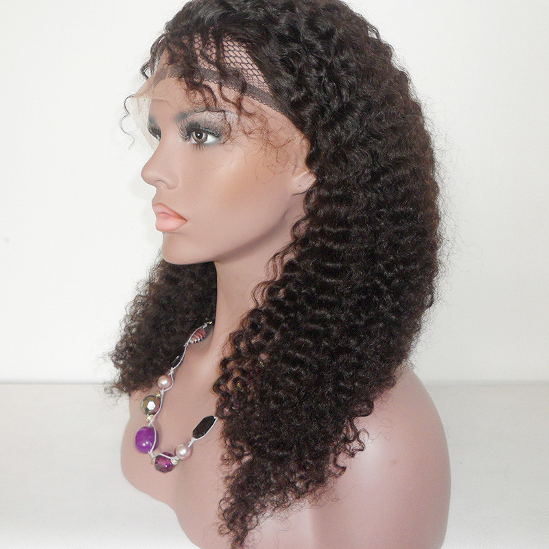 Afro Curl Virgin Human Hair Full Cuticle Brazilian Lace Wigs for african women