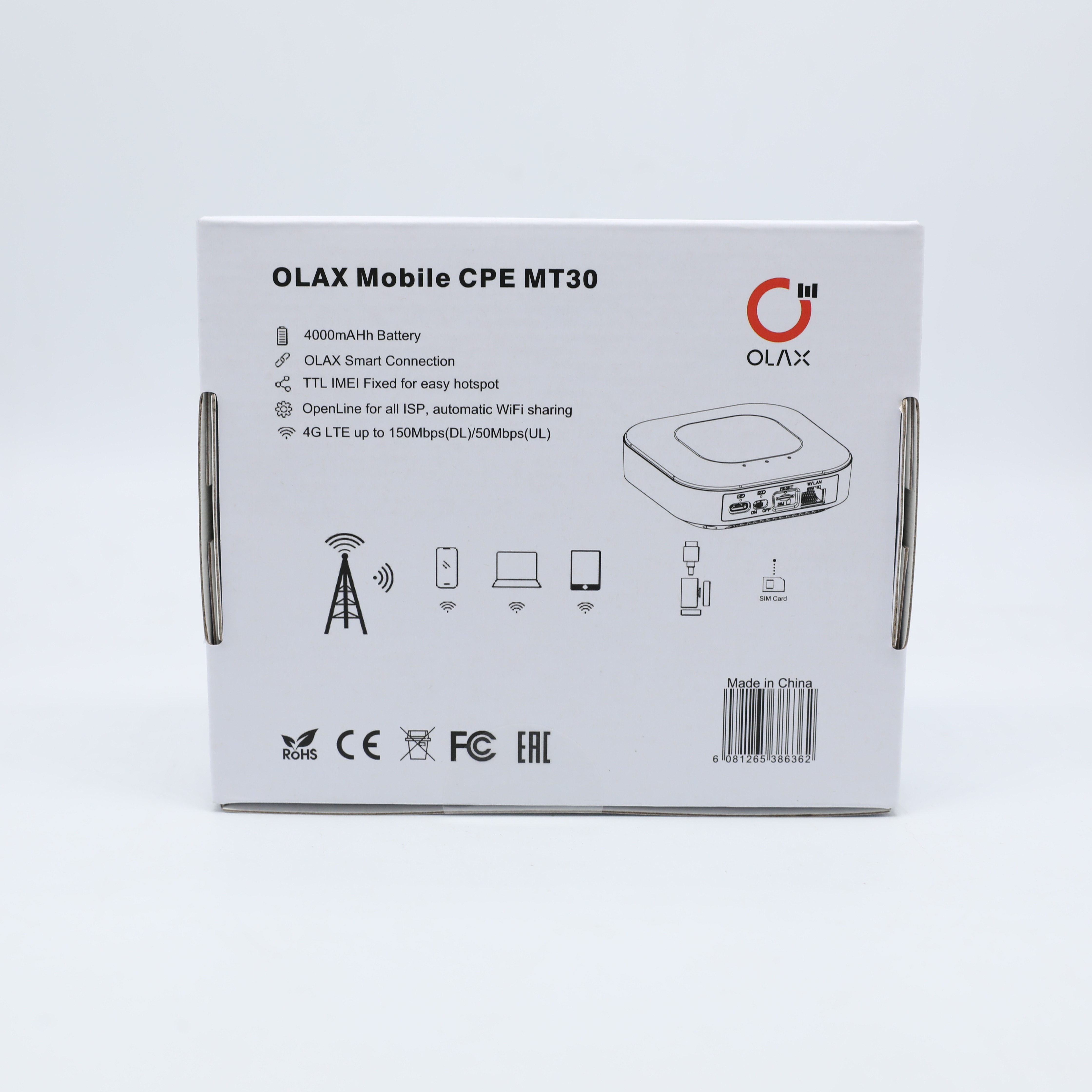 Smart mifi MBB mobile wifi wireless cpe Power Pocket 4G LTE Wi-Fi Router with 1 SIM Card Slot
