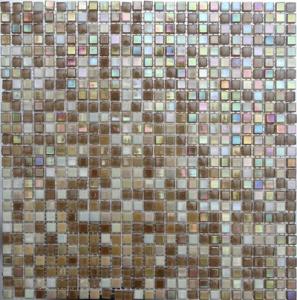 China mix brown crystal glass mosaic tile LARM08 on sale