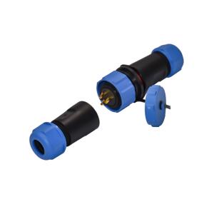 China IP68 Waterproof Circular Plastic Connectors Inline Cable Plugs Brass Contact wholesale