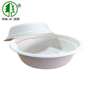 China Eco Hotel Durable Disposable Biodegradable Sugarcane Bagasse Bowls 16OZ wholesale