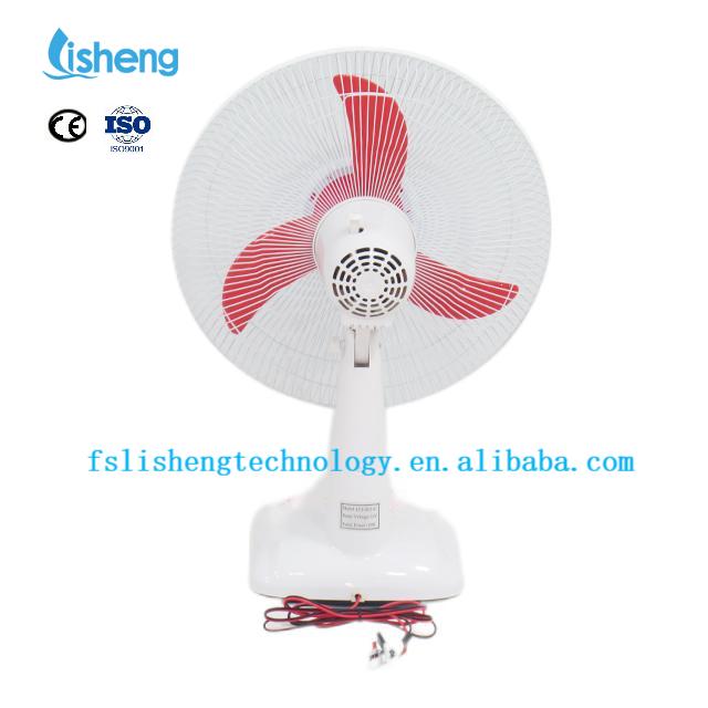 12V AC DC table fan 16 inch brush less motor portable table fan with adapter