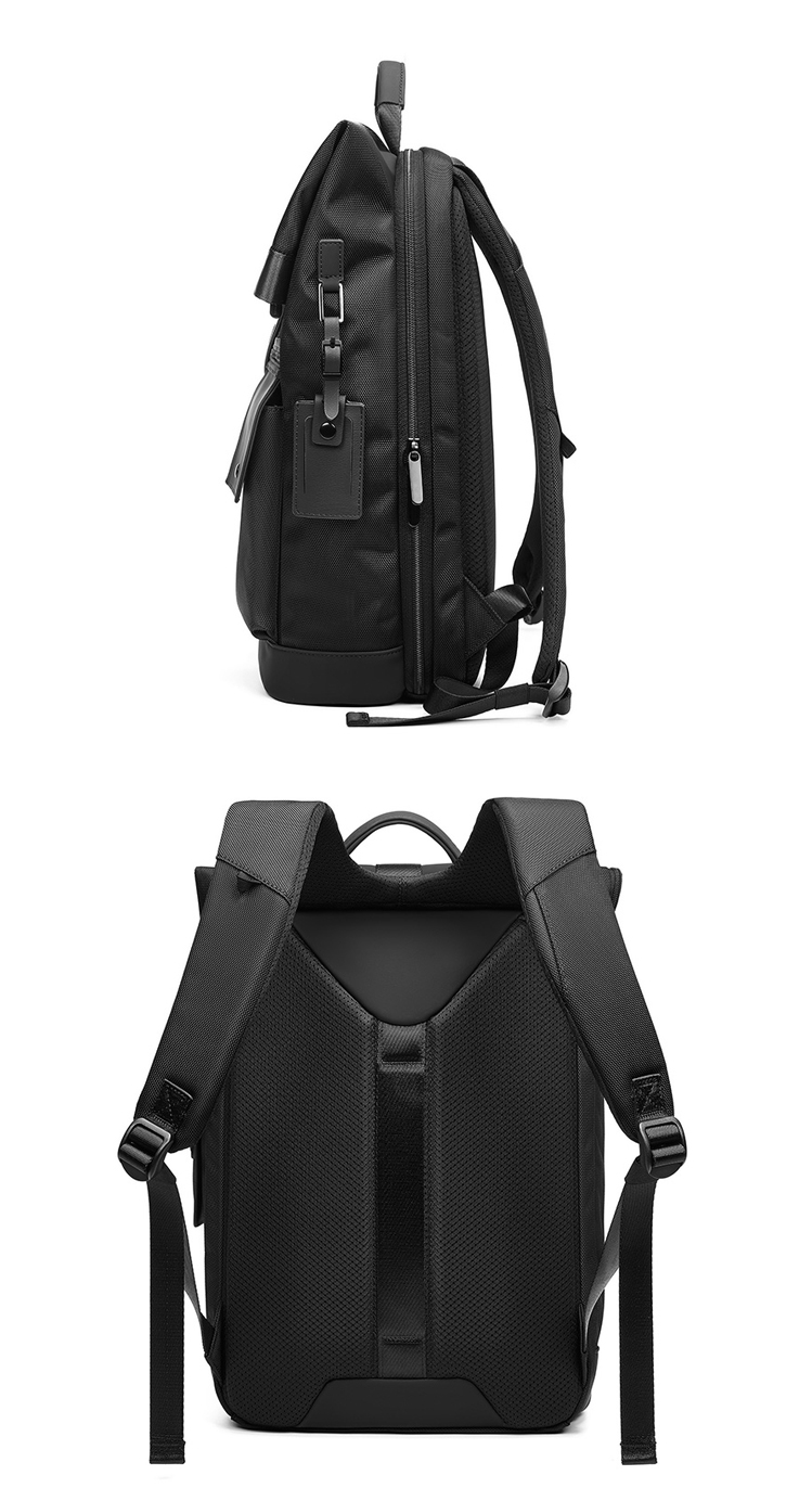 1680D Polyester College Sports Waterproof Business Backpack Solid Color