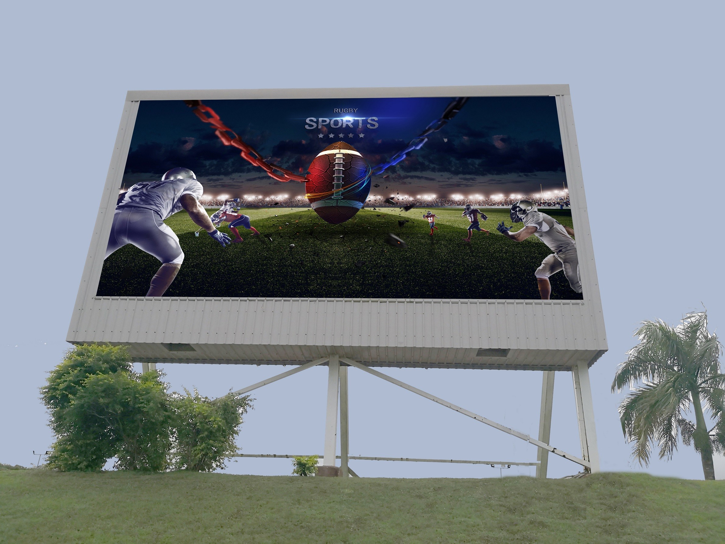 Full Color HD P10 LED Display Stadium Tv Screen Damp Proof football stadium led display