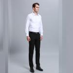 High End Anti - Wrinkle Business Dress Shirts Yarn Dyed Solid Color Plus Size