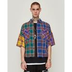 Small quantity clothing manufacturers Polyester Grid Men Shirts