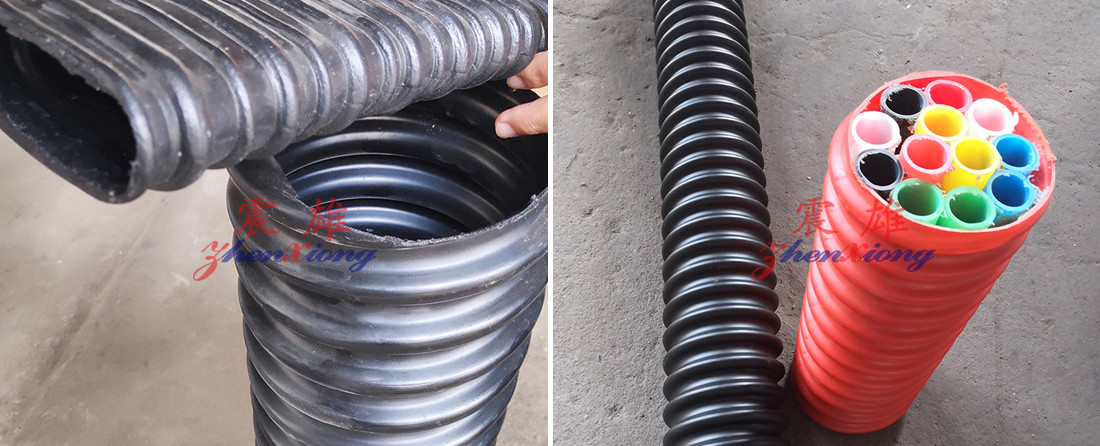 Single Screw HDPE Spiral Corrugated Pipe Machine 20m Length