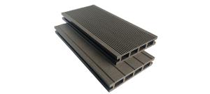 China Grooves Anti Slip 147*28mm WPC Hollow Decking wholesale