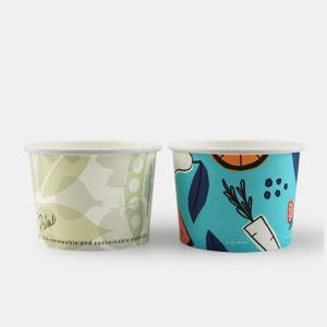 China Foil Stamping Disposable PLA 8oz Printed Takeaway Ice cream Paper Cups wholesale