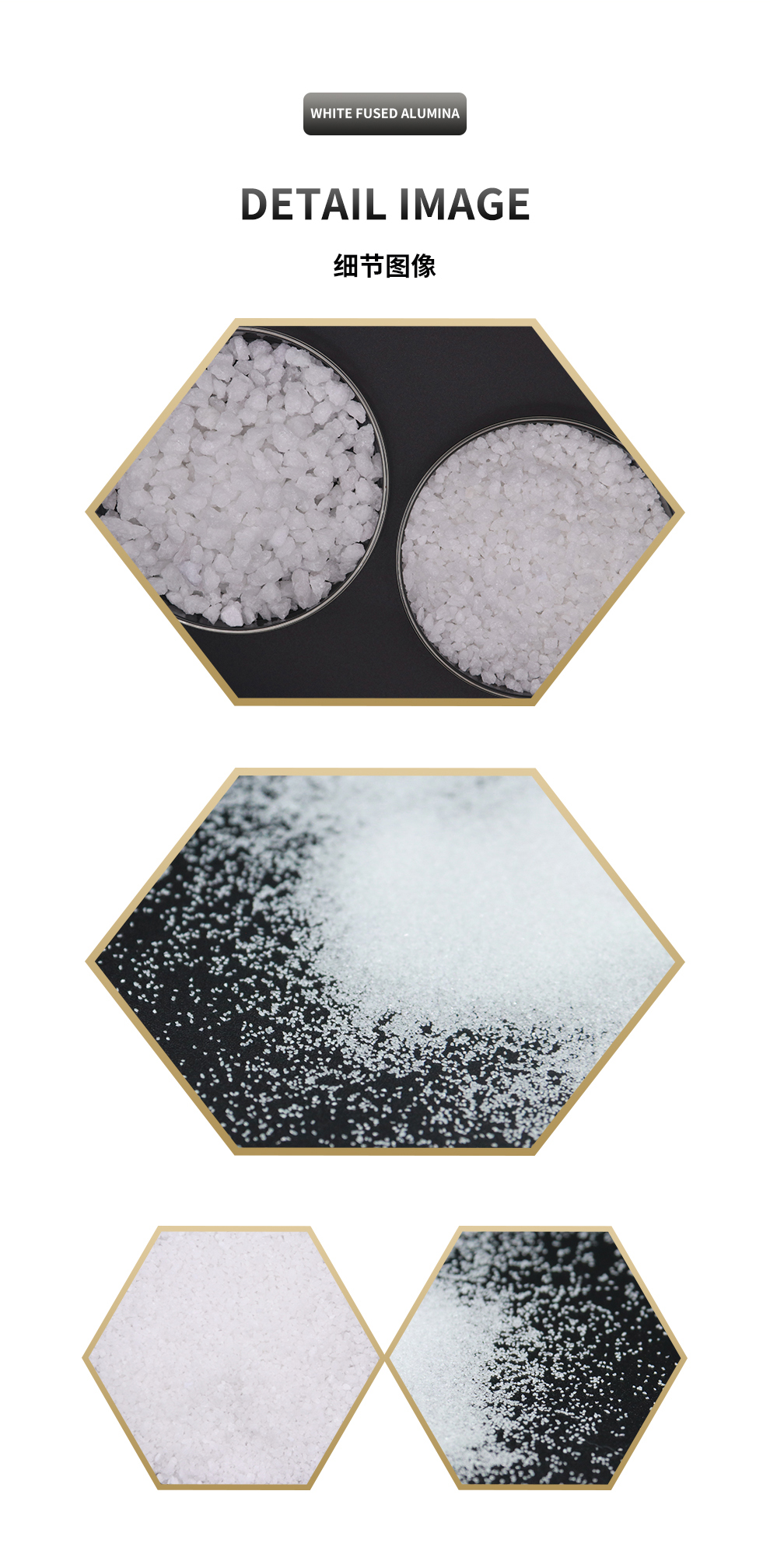 Sandblasting White Fused Aluminum Oxide Powder F80 with High CaO Content and Purity