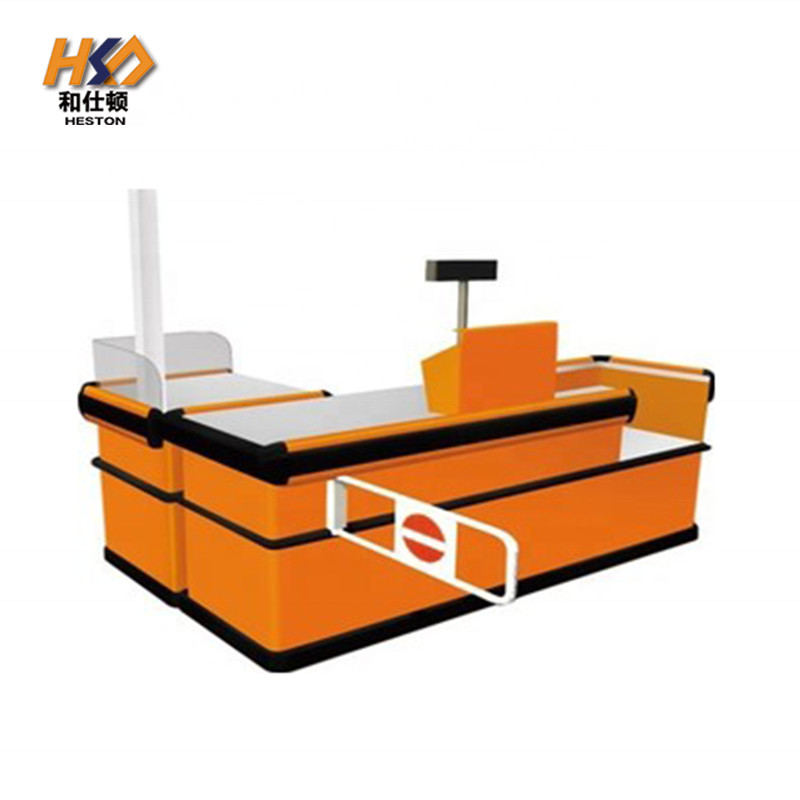 1200MM Aluminum Alloy Supermarket Checkout Counter With Conveyor Belt ISO9001