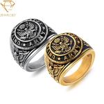 Enameled Personlized United States Navy Ring Gold