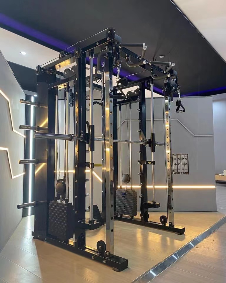 Chest Fly Rowing Squat Rack Multi Function Smith Machine Sport Fitness Equipment