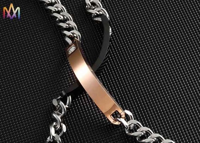 ODM Curb Cuban Link Chain Personalised Mens Engraved Bracelets