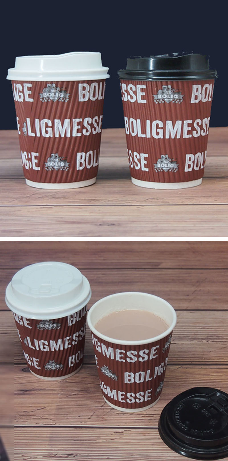Factory Price Cheap Disposable Hot Drink Ripple Away Water Coffee Paper Cups
