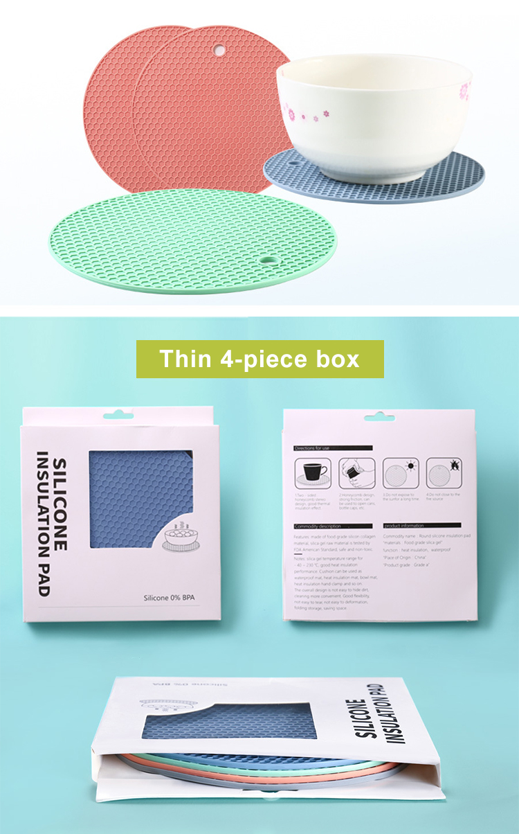 Reusable Anti Skid Round Silicone Glass Cup Coaster