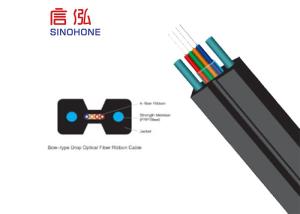 China Environment Friendly Fiber Drop Cable , Fiber Breakout Cable Simple Structure wholesale