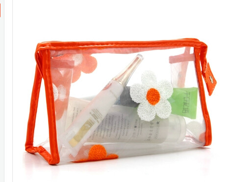 OEM Clear PVC Cosmetic Bag , Makeup PVC Toiletry Bag For Women